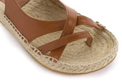 Abarca Shoes Sandalias Yute^Sandalias De Yute Piel Menorca Camel