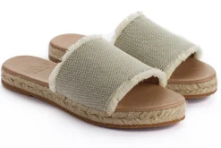 Abarca Shoes Alpargatas De Verano^Sandalias De Yute Santorini Unisex Color Kaki