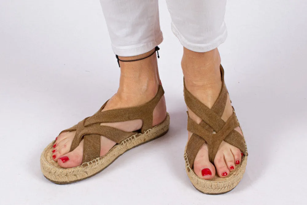 Abarca Shoes Sandalias Yute^Sandalias De Yute Terra Formentera Cuero