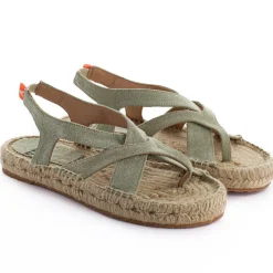 Abarca Shoes Sandalias Yute^Sandalias De Yute Terra Formentera Kaki