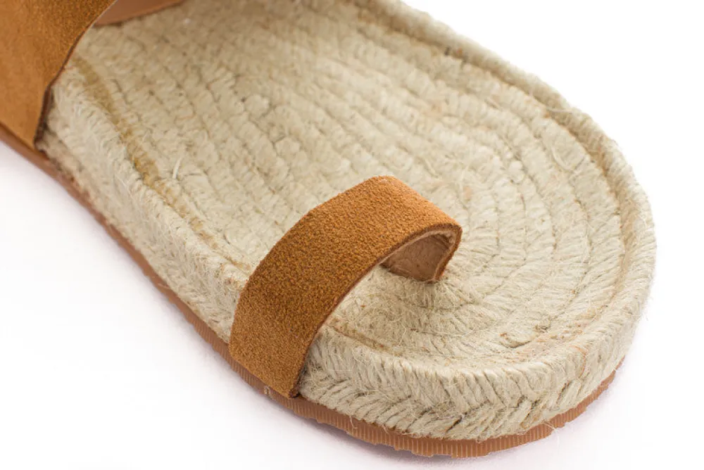 Abarca Shoes Alpargatas De Verano^Sandalias Piel Ibiza Camel