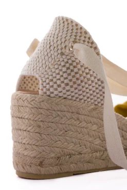 Abarca Shoes Alpargatas De Verano^Sicilia Cuna Cinta Piel Amarillo