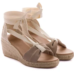 Abarca Shoes Alpargatas Yute^Sicilia Cuna Cinta Piel Piedra
