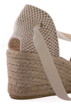 Abarca Shoes Alpargatas Yute^Sicilia Cuna Cinta Piel Piedra